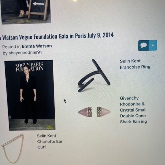 Selin Kent Francoise Ring 14K White Gold Night Sky Diamonds - Grey Pink White - Picture 16 of 16